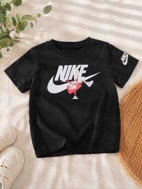 Nike Kids Black Graphic Tee Size 5-6